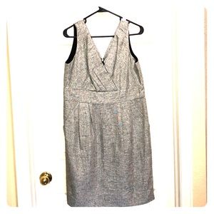 Shimmery Linen V-neck Dress